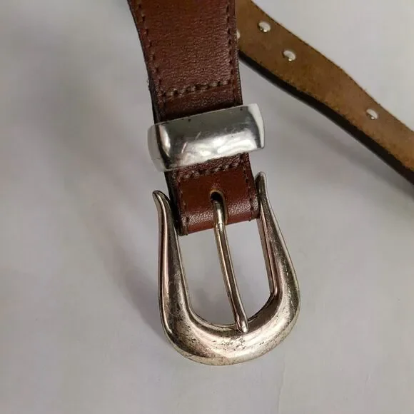 Vintage Zoo Animal Belt Womens 30 Brown Leather Turtle Elephant Tiger Zebra - Picture 12 of 14